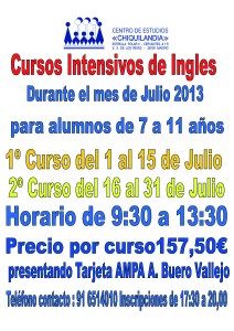Curso intensivo de Ingles Julio 2013