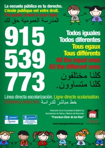 Cartel ESCOLARIZACION-2014-15